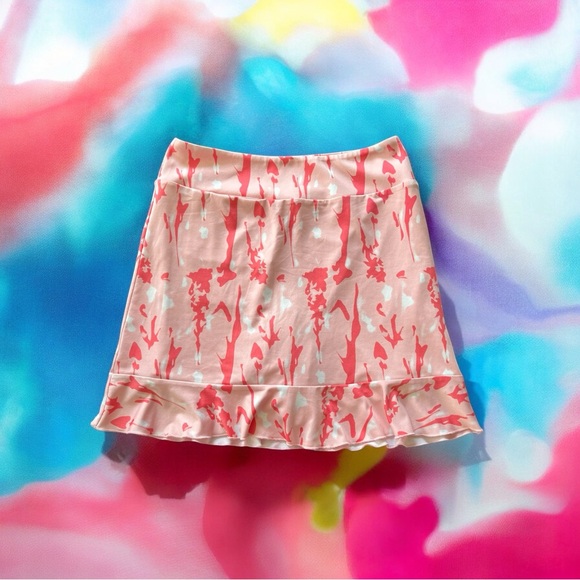 Golftini Light Pink Skort with Dark Pink & White Abstract Streak Print - Picture 16 of 16